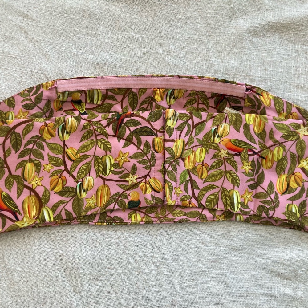 FARM Rio Anthropologie Star Fruit and birds light pink and green bandeau top. - Picture 2 of 14